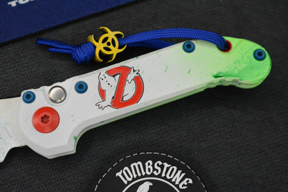 NEW Microtech LUDT Gen-III S/E - “Caution Tape” White Slime Ghostbuster Special Edition