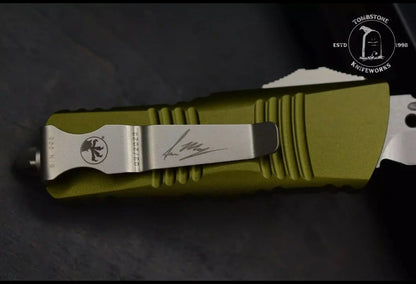 Microtech Mini Troodon OTF Hellhound Blade OD Green