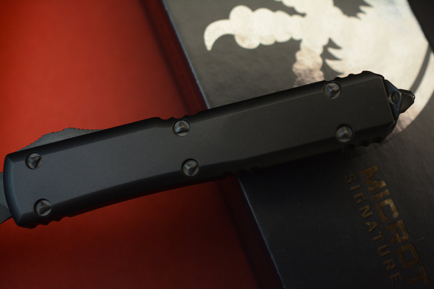 RARE Microtech Ultratech Hellhound Shadow - Black/ Black DLC 08/2022 SN636