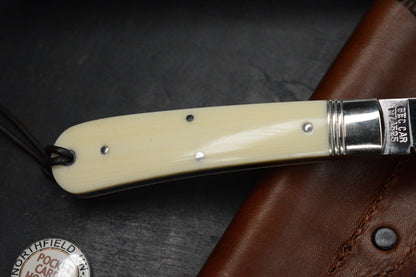 NEW Great Eastern Cutlery #P74525 Northfield Ivory Linen Micarta Pocket Fixie