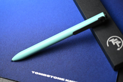 RARE Tactile Turn x DLT Exclusive - Side Click Standard Robins Egg Blue Ti Pen