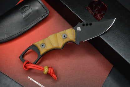 RARE Crimson Customs RPM Iron Wolf Black / Butterscotch Micarta (1of 1 Custom)