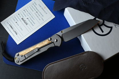 RARE Chris Reeve Large Sebenza 31 Box Elder Inlay / Magnacut Insingo w/CRK Pouch