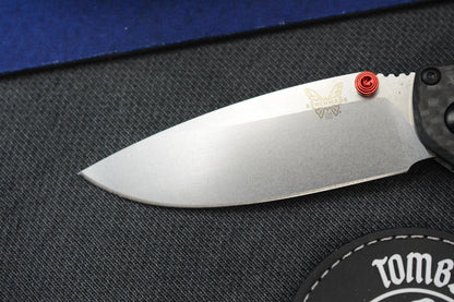 NEW Benchmade Mini Freek - Full Carbon Fiber w/ Red Thumbstud & Backspacer