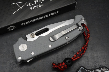 RARE Demko USA MG AD20 - Grey G-10/ Clip Point CPM3V Slotted w/ Black Ti Bead