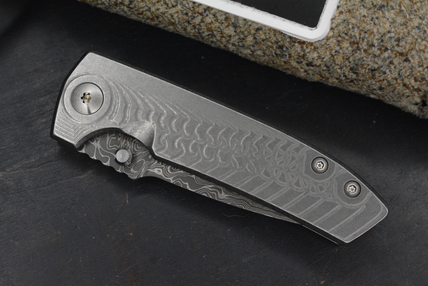 RARE Les George Morph VECP - Chad Nichols Intrepid Damascus Blade / Ti Scale