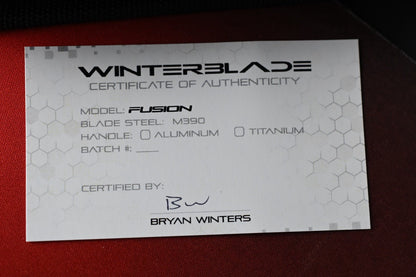 NEW Winterblade Fusion - Black PVD Titanium Scales / Black DLC M390 Blade