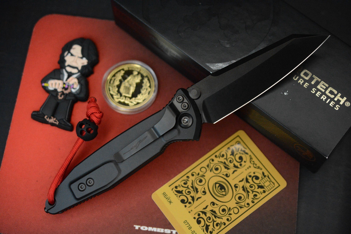 NEW Microtech Socom Elite Warcom SHADOW Black DLC w/ Playge Bead & Wick Pack