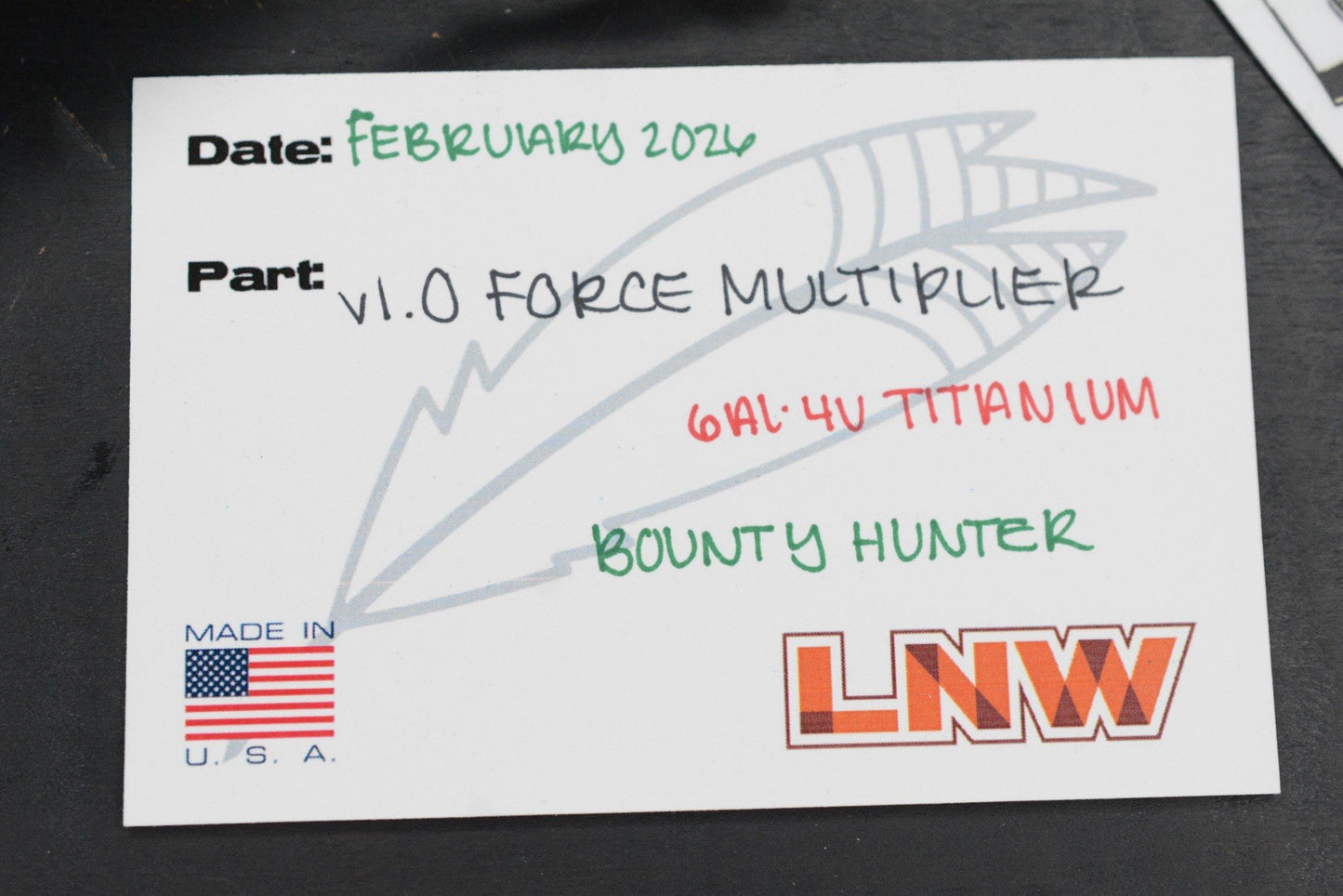NEW Lynch NW Frag Pattern Bounty Hunter Multiplier V1 Pry Bar w/ 2x TKW Curators