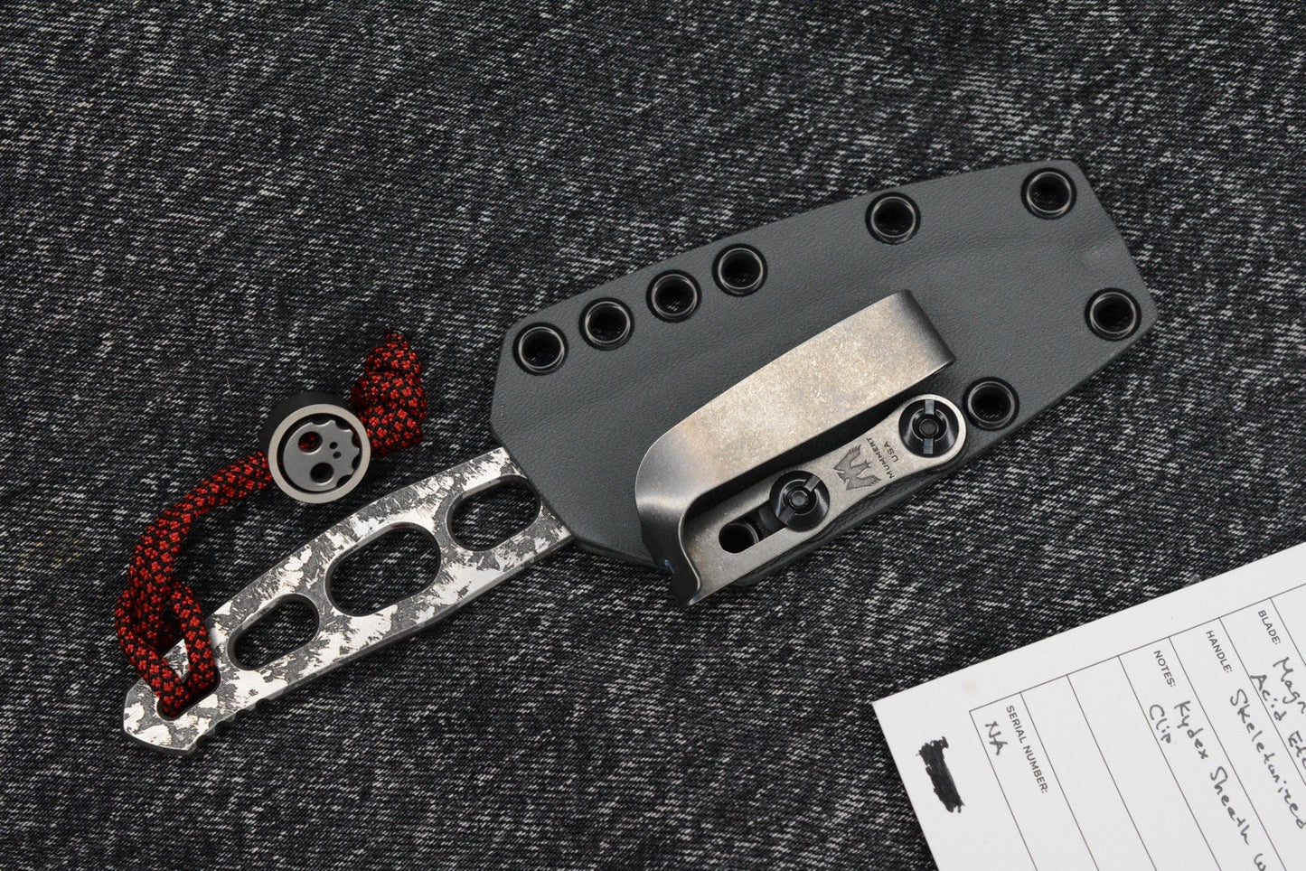 CUSTOM Burnley Tern - MagnaCut /Field Wash Acid Etched Skeletonized w/ Sheath
