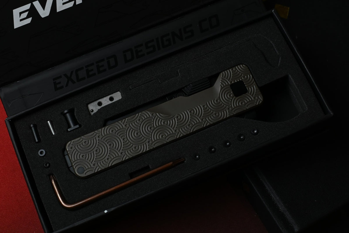 NEW Exceed Designs x Urban EDC TiRant Ultra - Bronze Ti Chaos Seigahai Skiff