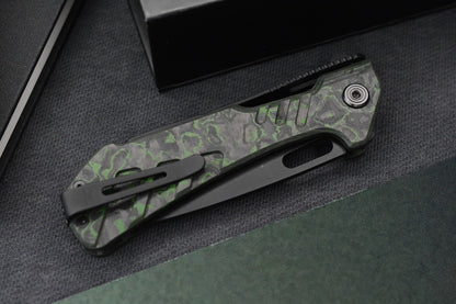 NEW G&G Hawk x Buck Knives Marksman Toxic Green Camo Carbon / Black S35VN
