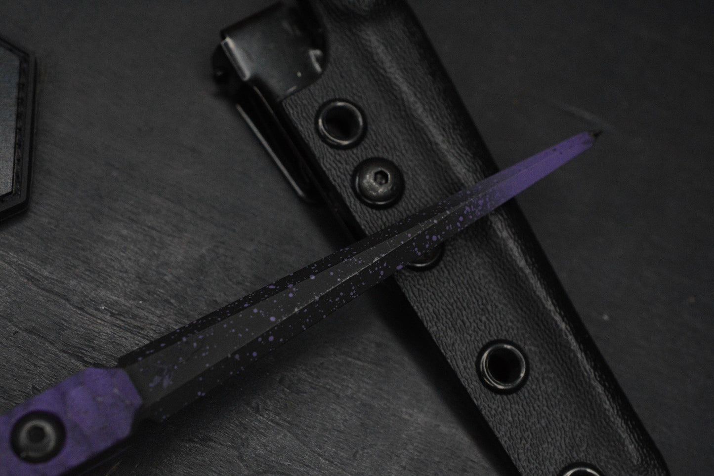 RARE Half Face Cardiac Spike Halloween SE Purple G-10 w/TKW Frankart & Patch