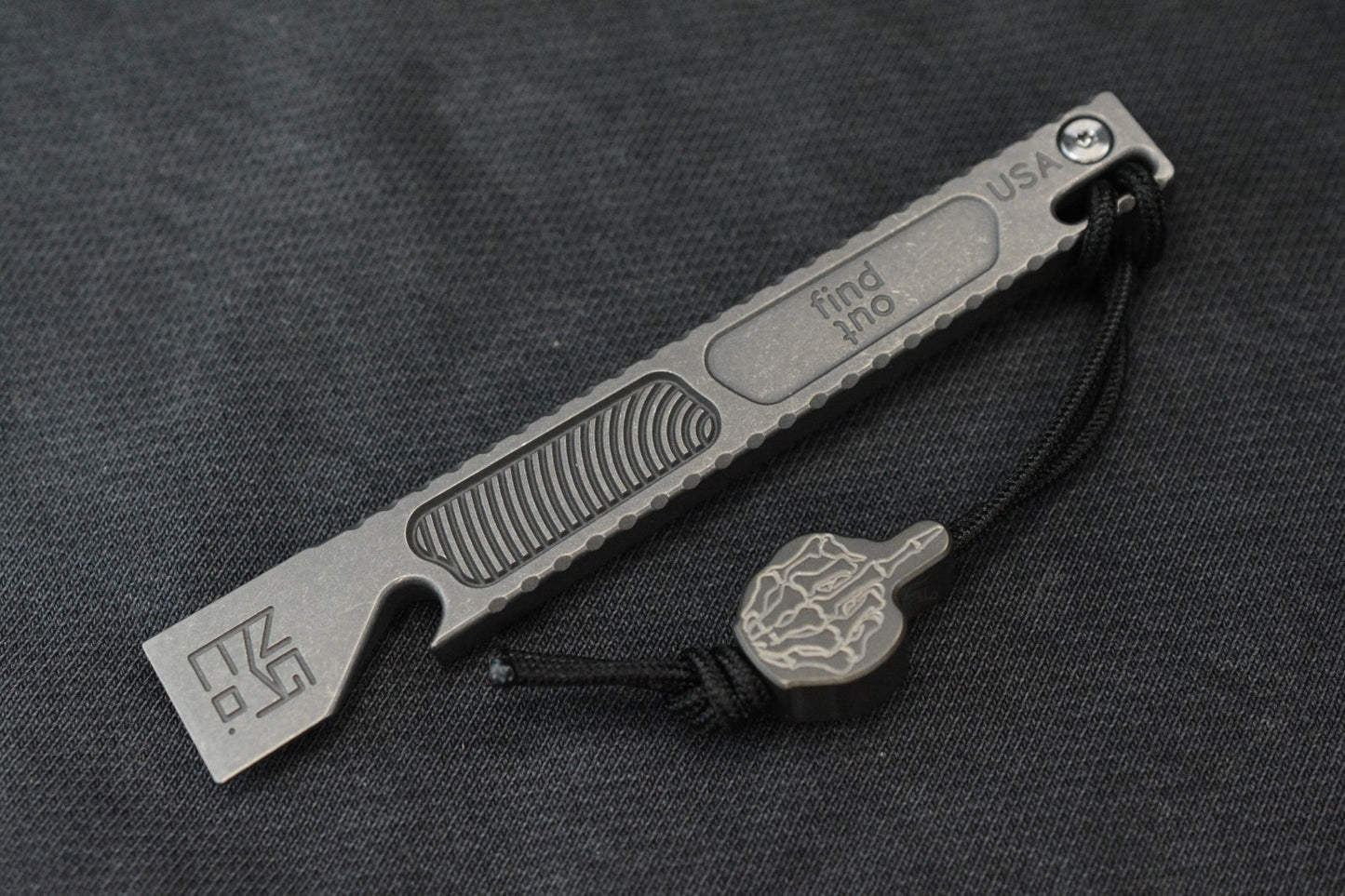 NEW Nice Guy Machine Co FAFO Ti Pry Bar NGMCo w/ F.O From The Grave Bead