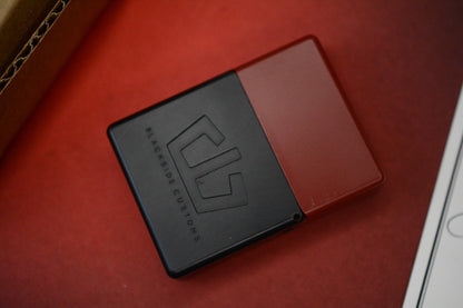 RARE++ BLACKSIDE Customs Brass Lighter - Cobra Edition Red/ Black w/ COA & Box