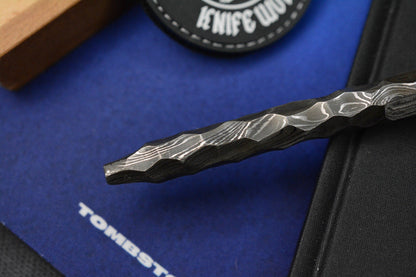 RARE Royal Creations Damascus & Copper Slide Bolt Pen USA