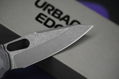 NEW Urban EDC x Demko Castellan N/F - Acid Etched Vanax / Blurple Rock Ti