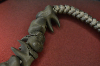 NEW Delicious Fist Bad Floss - 7x Green Steel Broken Molar Beads/ 20” Paracord