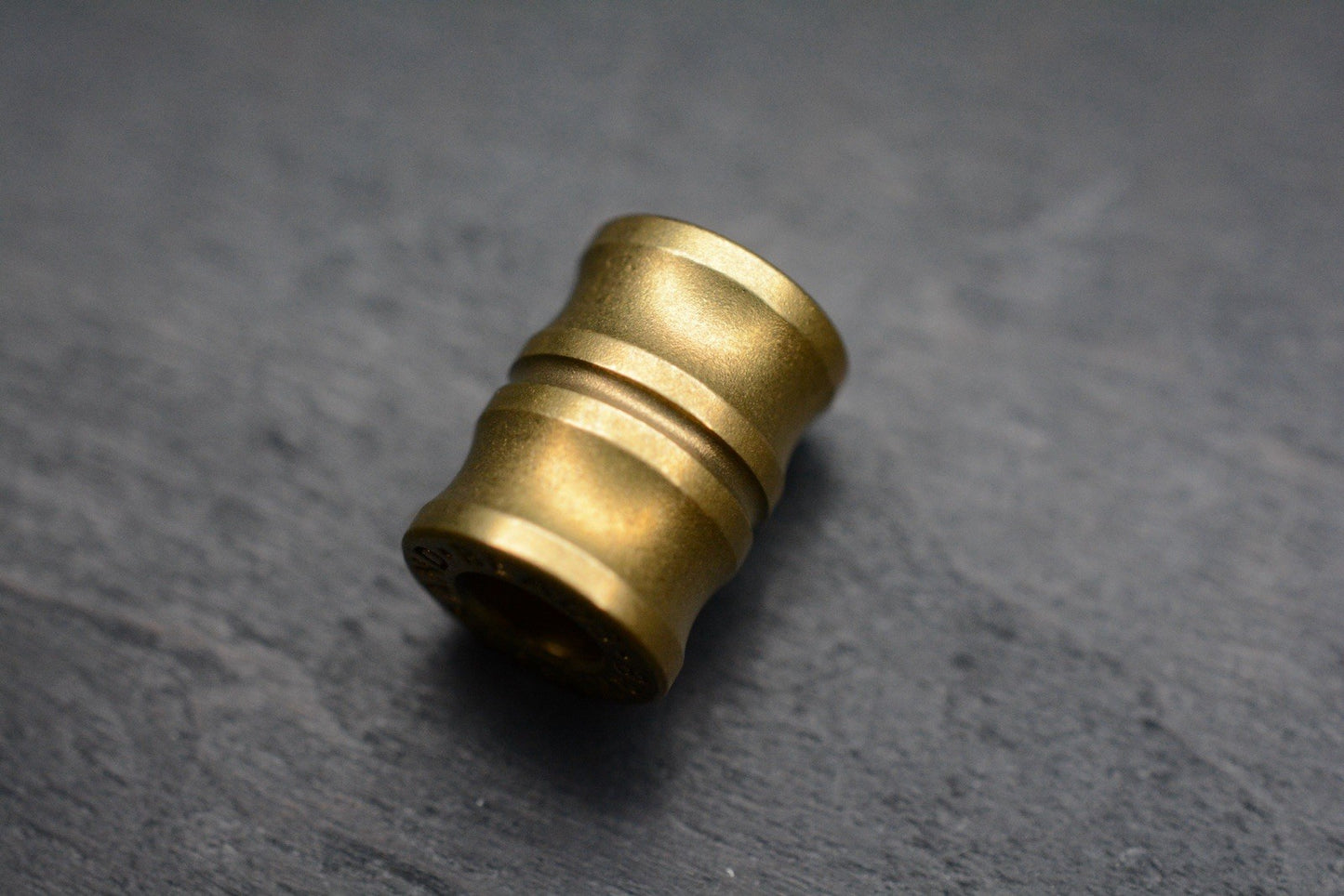 RARE BRNLY Bamboo - Stonewashed Brass Lanyard Bead Re Playge Microtech