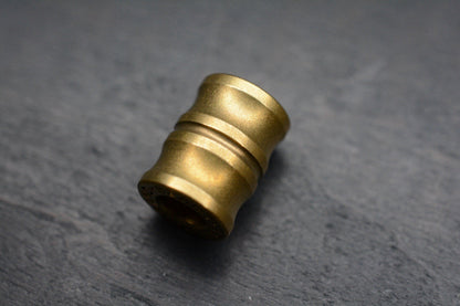 RARE BRNLY Bamboo - Stonewashed Brass Lanyard Bead Re Playge Microtech