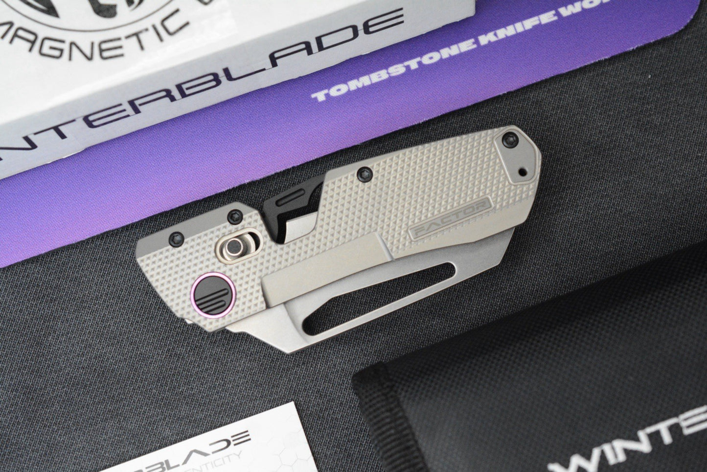 NEW Winterblade Factor B4 Natural Diamond Ti/ MagnaCut & Pink / Purple Timascus