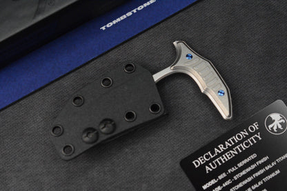 NEW Microtech x Bastinelli Bee SW Full Serr / Blue Ti HDW Marfione Selects w/COA