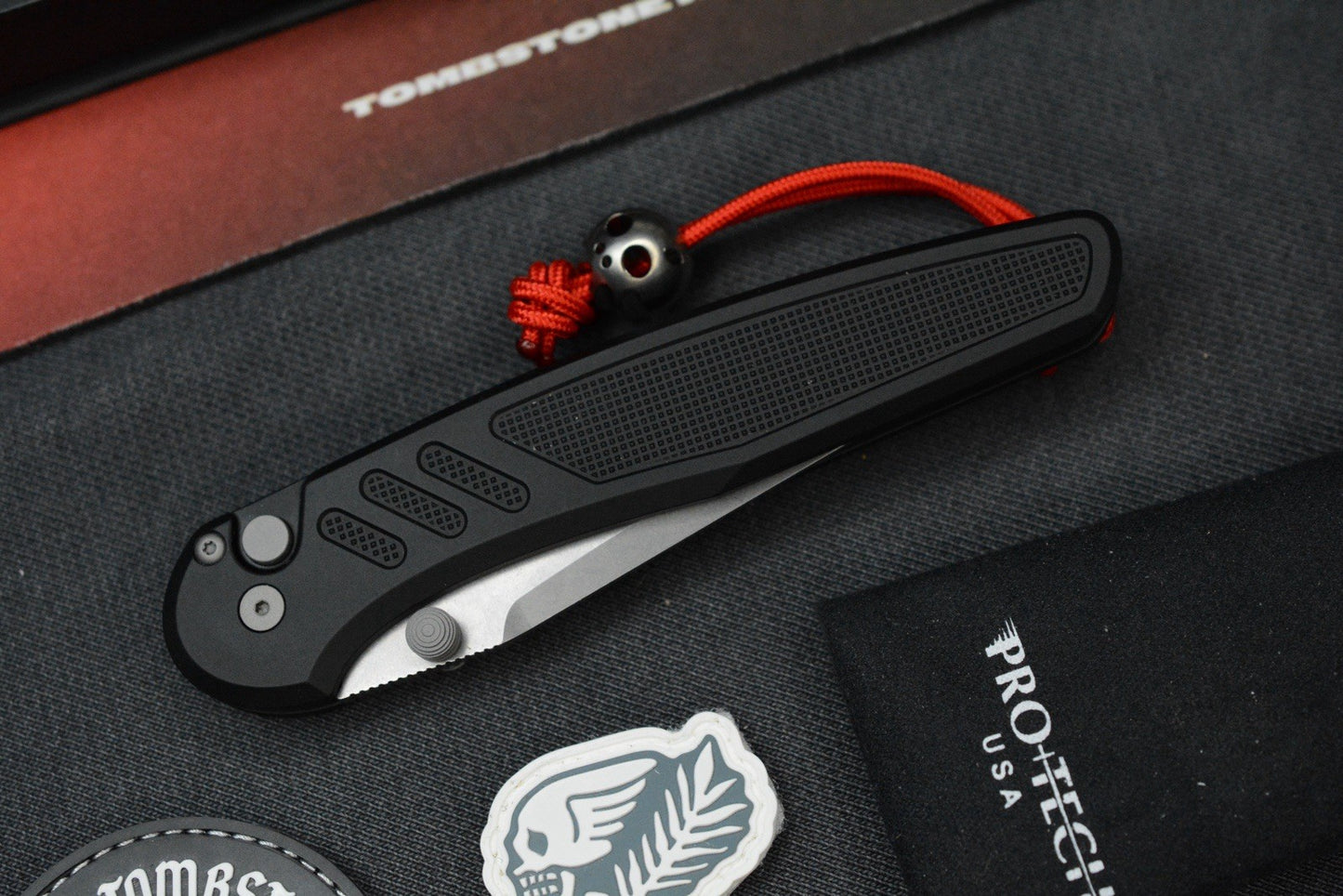RARE Protech x Peace Neighbor Avalon - Knurled DLC Magnacut 4.25” Manual Button
