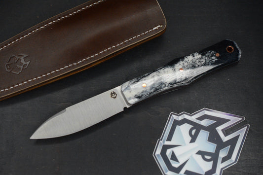 NEW Jack Wolf Vampire Hunter FB - Smooth Black Bone / MagnaCut w/Sheath USA MADE