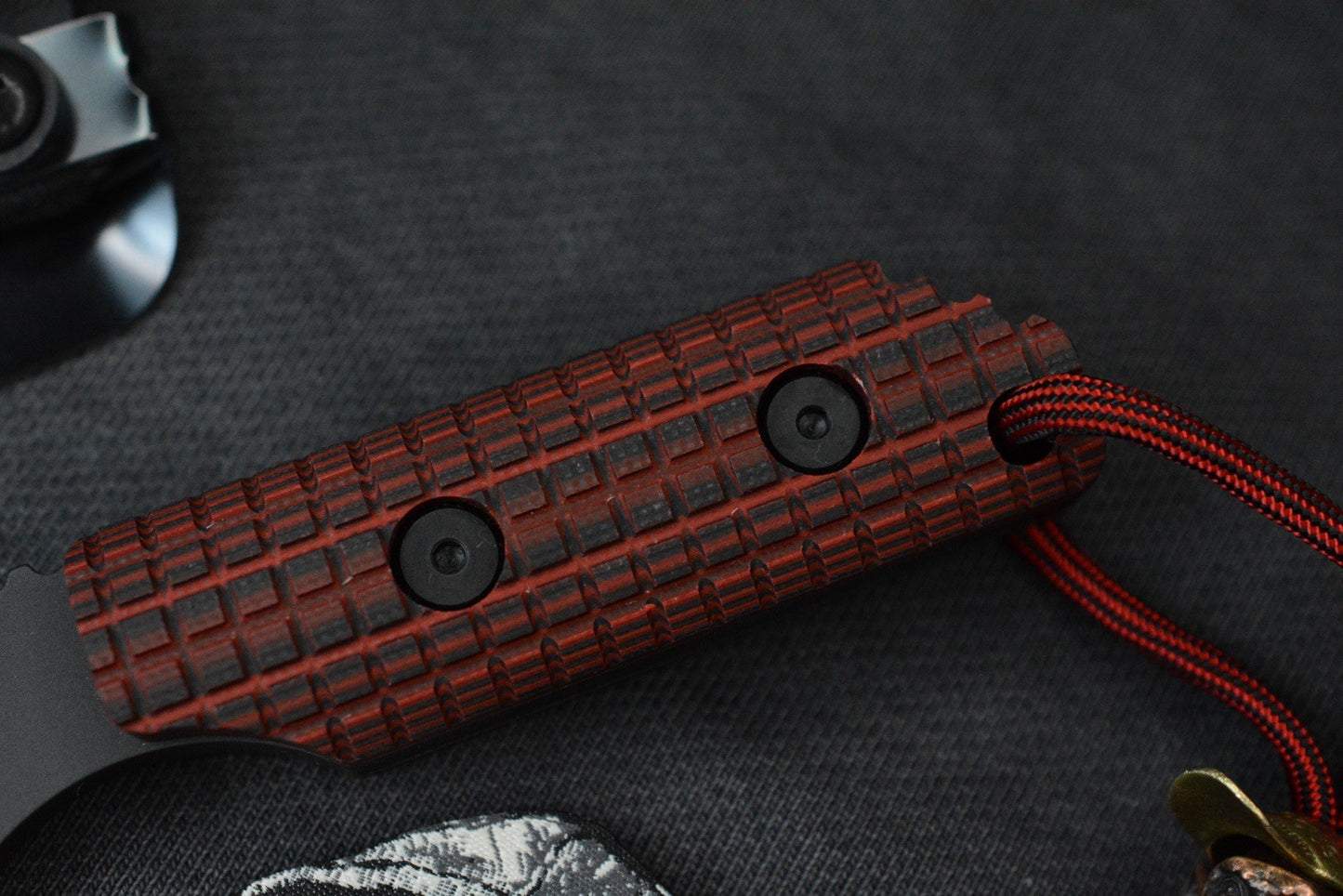 RARE Strider x Monkey Edge EXC - Tanto CPM3V / DB Red MEFP w/ Monkey Bead ++