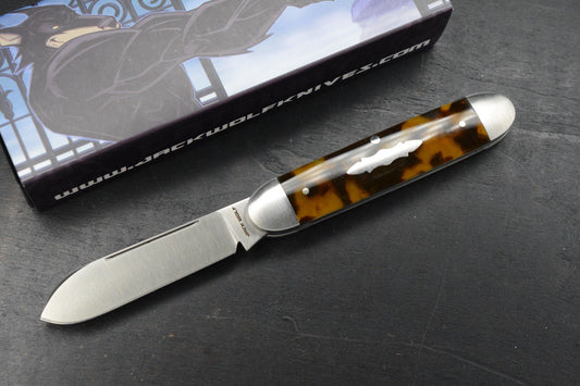 NEW Jack Wolf Gateway Equal End - Tortoise Shell Kirinite /Belt Satin Spearpoint