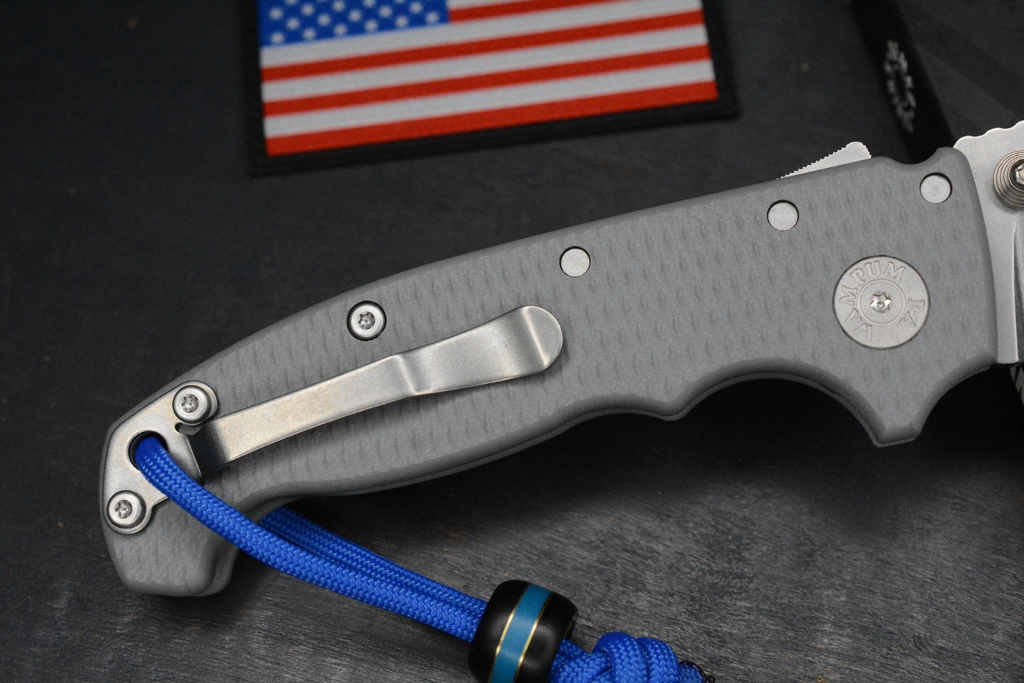NEW Demko AD20 Whale Shark Thumb Slot MagnaCut Textured Grey G10 EXC