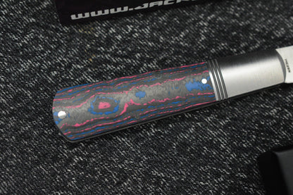 NEW Jack Wolf Gateway Barlow - Camo Carbon Handle/ Nickel Silver/ Sandvik 14C28N