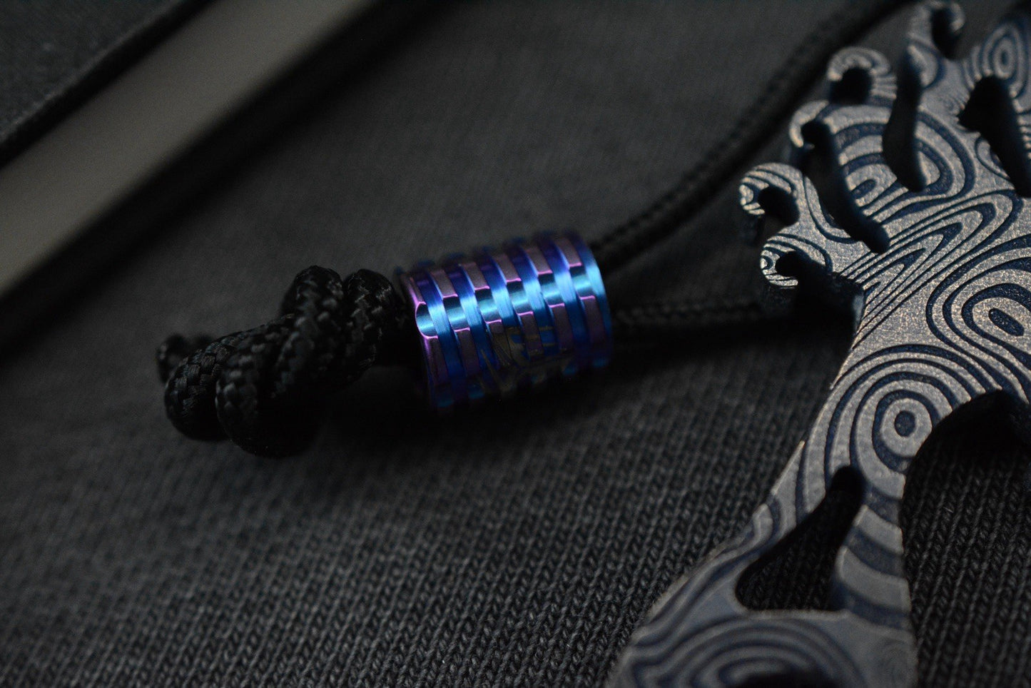 NEW Monkey Edge X Dmitry Streltsov Bottle Opener Octopus Ti Blue Damascus