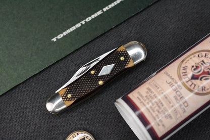 NEW Great Eastern Cutlery - Geppetto Whittler Chocolate Checkered Richlite