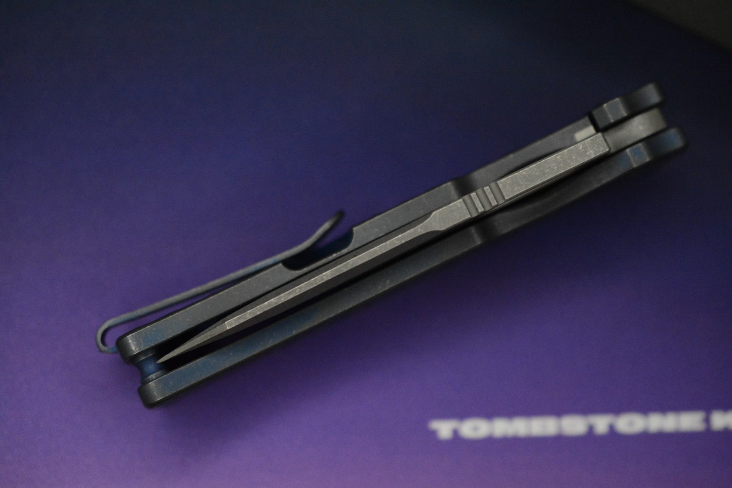NEW Urban EDC x Demko Castellan N/F - Acid Etched Vanax / Blurple Rock Ti