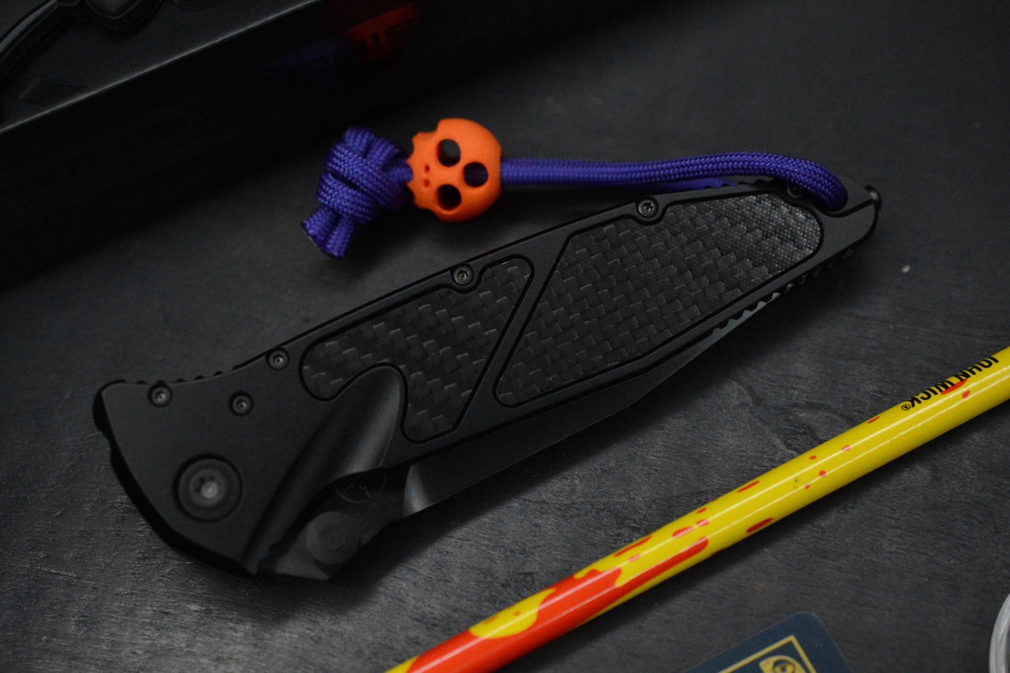NEW Microtech Socom Shadow Carbon Fiber Inlay Spearpoint w/ Playge & Wick Pack