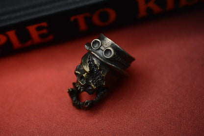 RARE Custom Knife Factory Steampunk Mad Hatter Brass Bead