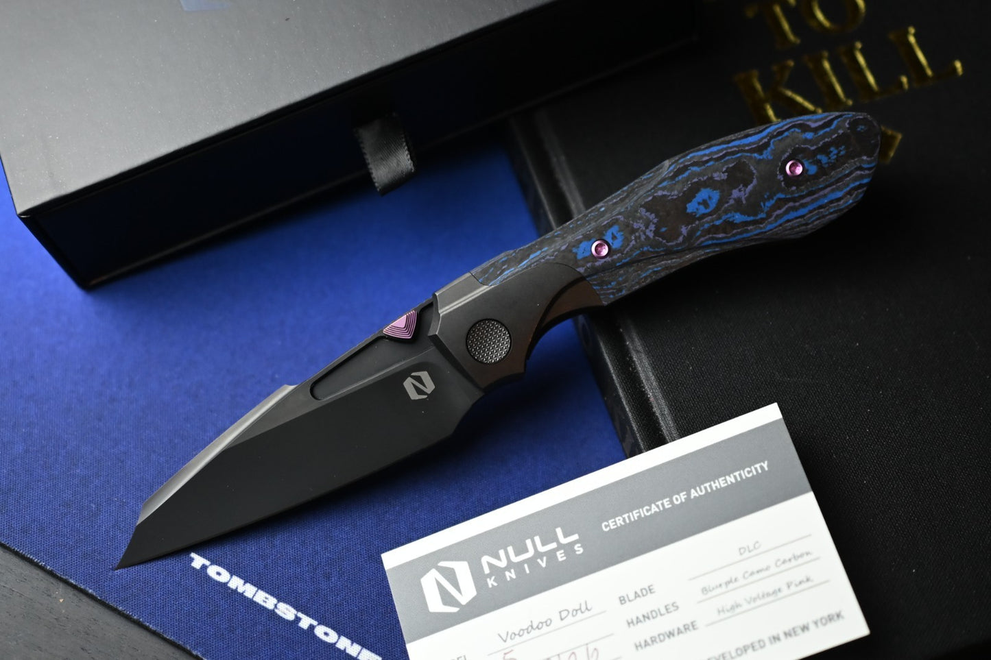 NEW Null x UC EXC Voodoo Doll - Blurple Camo Carbon Handle Matte DLC Vanax Blade
