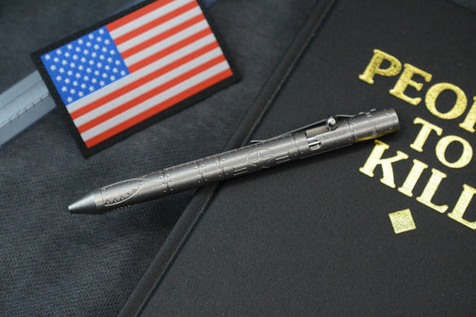 RARE Fellhoelter TiBolt Ltd Ed - WWII Warthog Titanium Pen 5.5”  w/ USA Patch