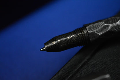 RARE Royal Creations Rocked Damascus & Copper Twist Pen - Re Playge Microtech