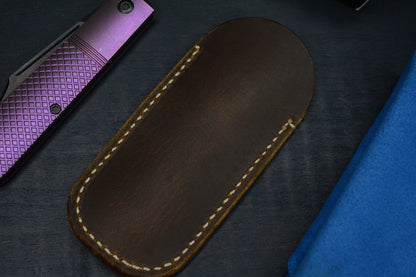 NEW Jack Wolf Big Bro Jack - Purple Titanium Cross Hatch w/ Leather Pouch EXC