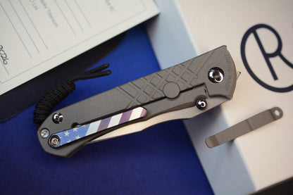 NEW Chris Reeve Umnumzaan - Sand Blasted / T/E Magnacut w/ Custom Flag Clip