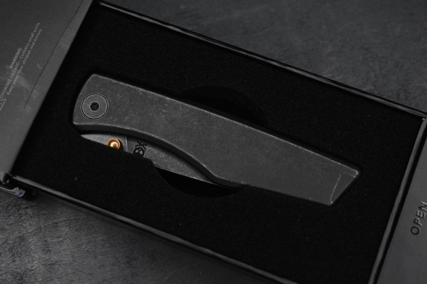 NEW Pete’s Pirate Life PPK Overlook Kinfe & Coin - M390 / Black Acid Wash Ti