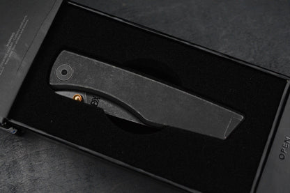 NEW Pete’s Pirate Life PPK Overlook Kinfe & Coin - M390 / Black Acid Wash Ti