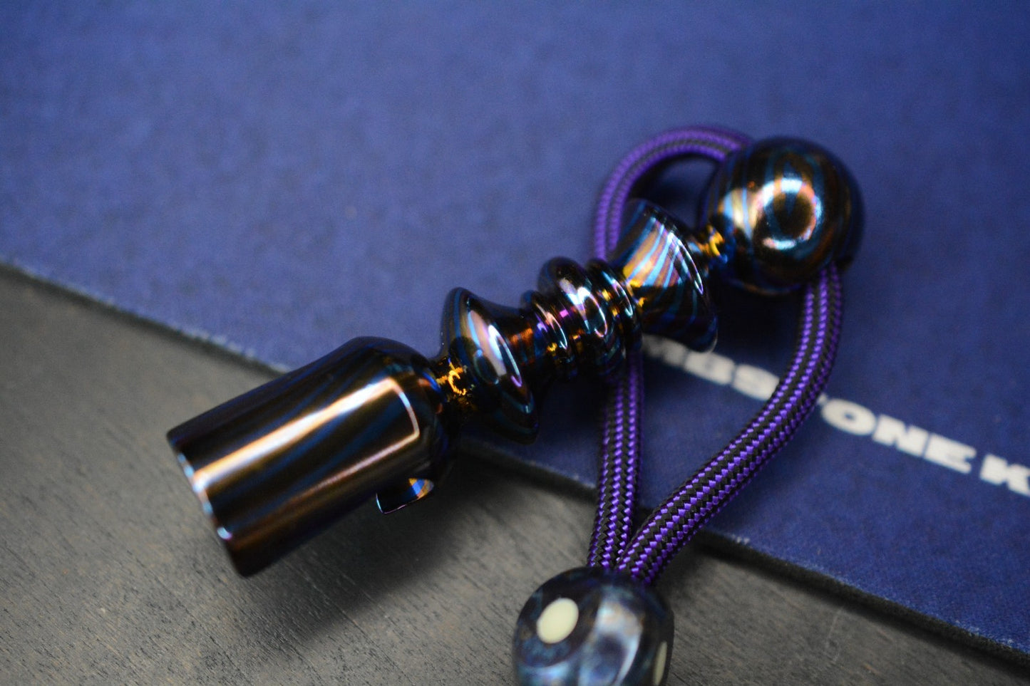 CUSTOM Royal Creations Bottle Opener Pry - Full Mokuti w/ GITD Timascus Bead