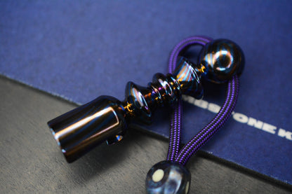 CUSTOM Royal Creations Bottle Opener Pry - Full Mokuti w/ GITD Timascus Bead