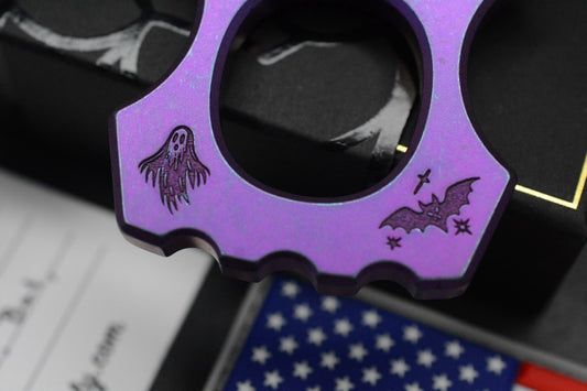 NEW BRNLY Cypop Halloween Toothy Purple LE - Engraved Bottle Opener w/ Rock Bead