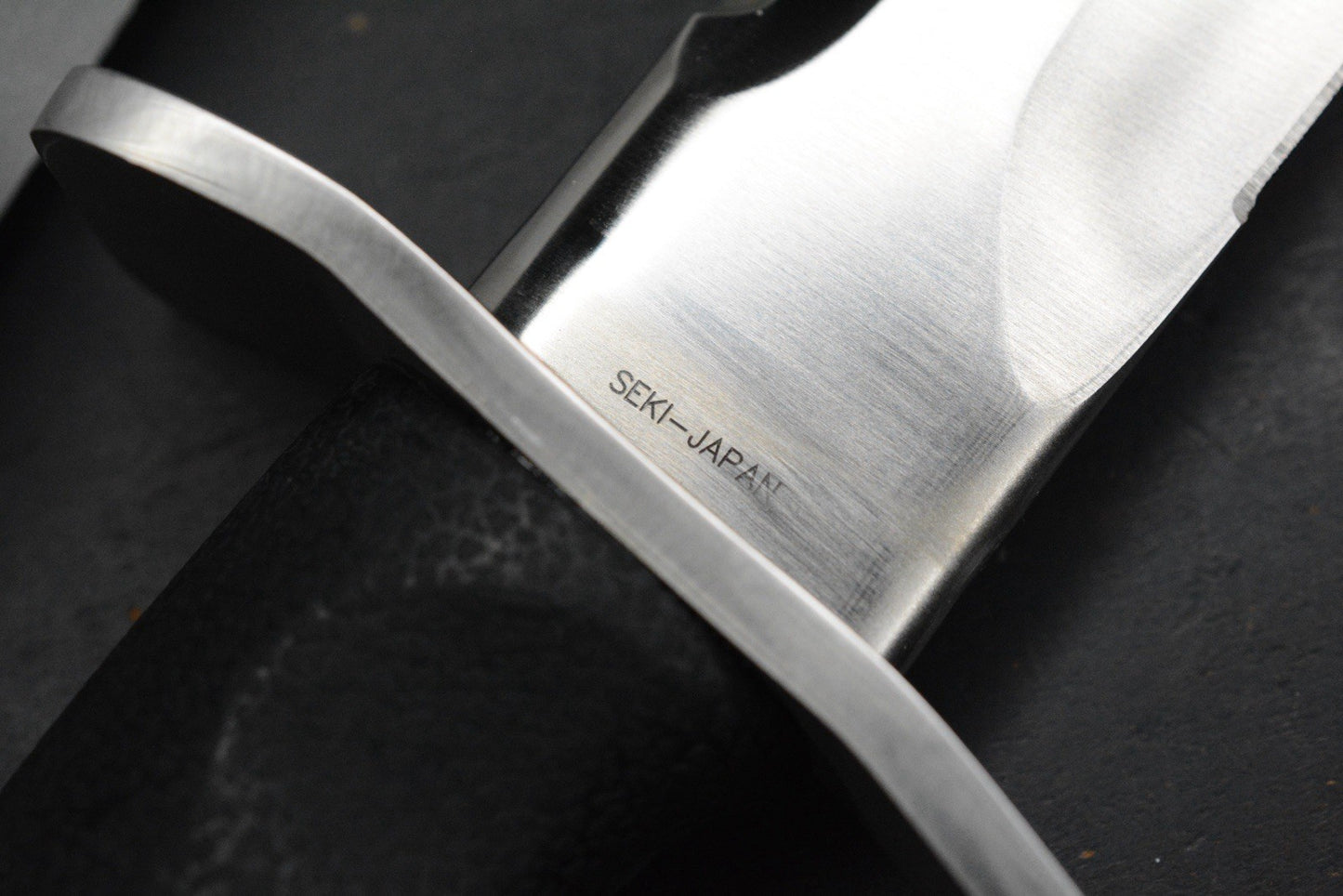 RARE+ Al Mar Knives Seki Japan Warrior Satin Blade /Rubber Hdle w/Leather Sheath