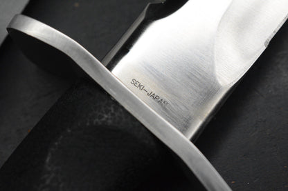 RARE+ Al Mar Knives Seki Japan Warrior Satin Blade /Rubber Hdle w/Leather Sheath