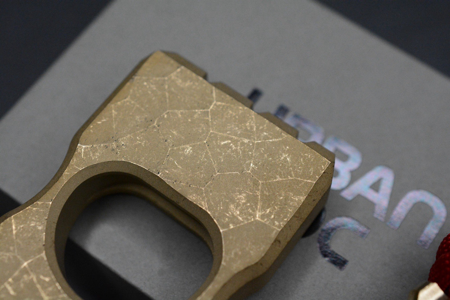 NEW Urban EDC x Cad Lab Fist Bump Bottle Opener Dark washed Brass w/Rocket Bead
